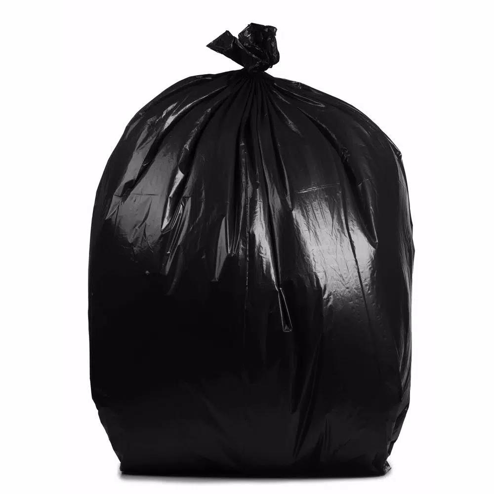 PlasticMill 3 Mil Black Contractor Trash Bags, 50-60 Gal, 38 x 58 in, 50 Count