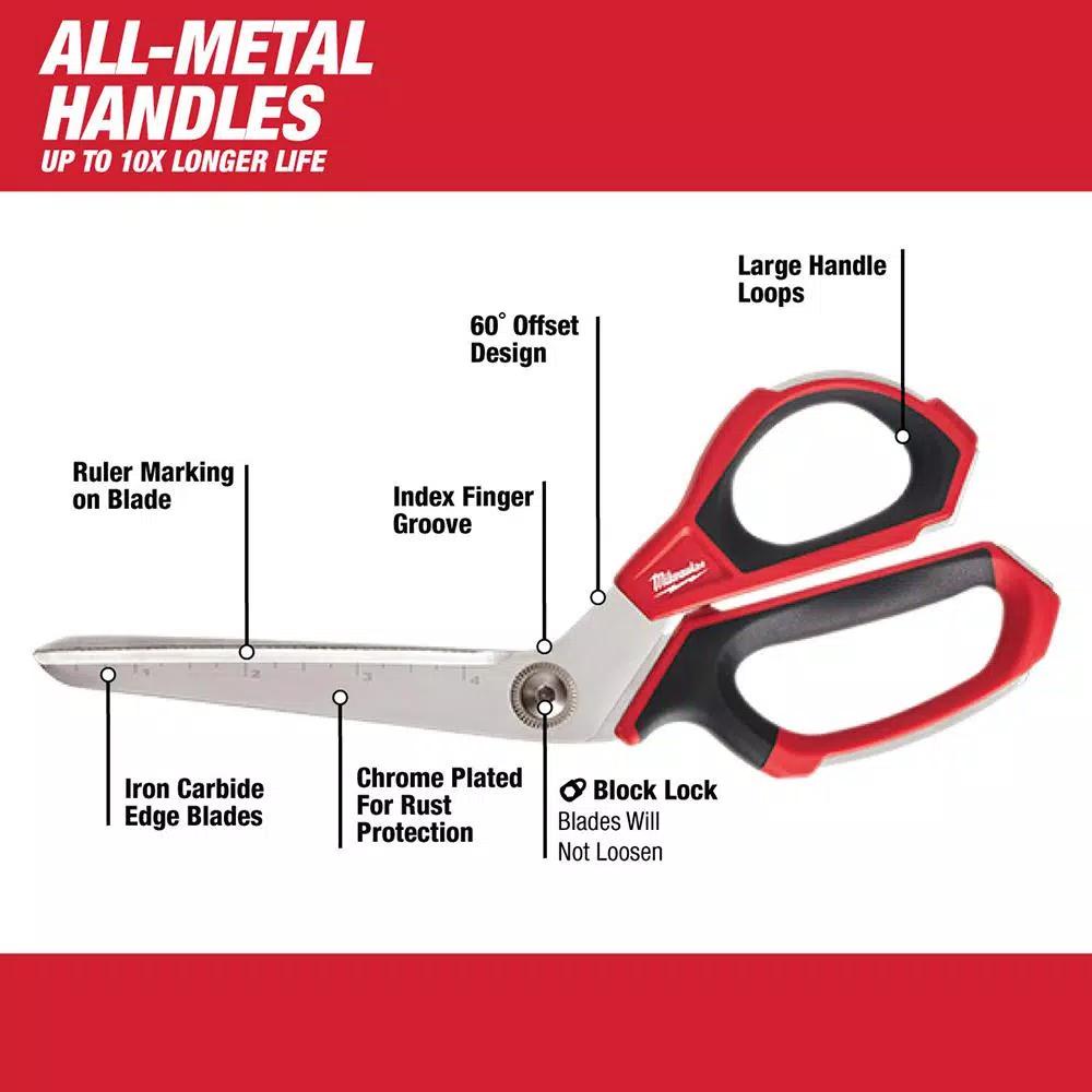 Milwaukee Jobsite Straight and Offset Scissors 2-Piece Set