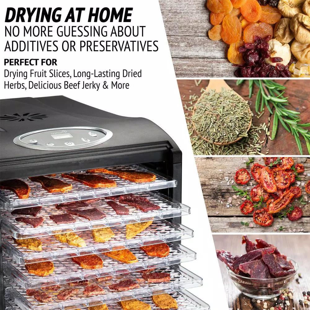 Ivation 9-Tray Electric Food Dehydrator with Digital Timer & Temperature Control, 600W