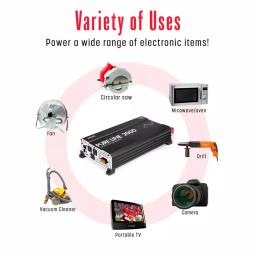 Wagan Tech Pure Line 2000-Watt Pure Sine Wave Inverter, 4000-Watt Peak, 12V DC to 120V AC, ETL Certified thumbnail 2