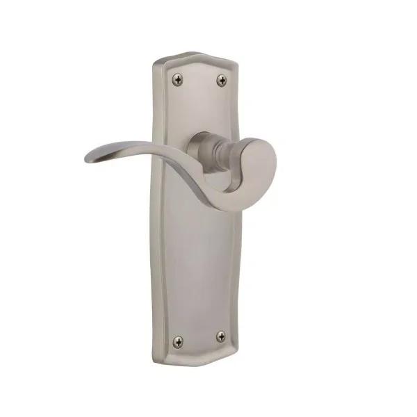 Nostalgic Warehouse Prairie Plate Manor Dummy Door Lever, Satin Nickel