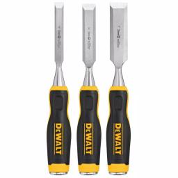 DEWALT DWHT 3-Piece Wood Chisel Set with Bonus 1-1/4 in. and 1-1/2 in. Chisels thumbnail 2