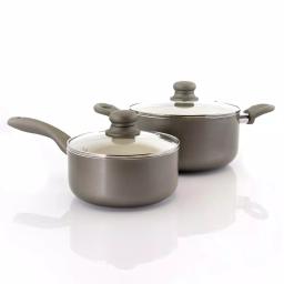 Oster Newcrest 8-Piece Aluminum Nonstick Cookware Set, Gray thumbnail 3