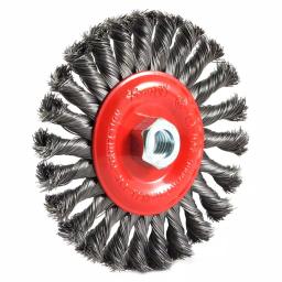 Forney 6 in. Twist Knot Wire Wheel Brush with 5/8 in.-11 Threaded Arbor thumbnail 4