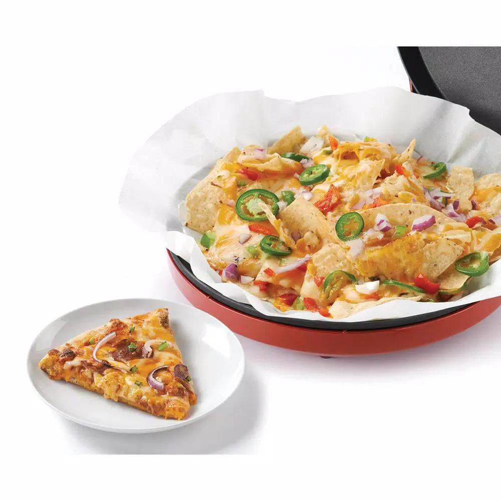 Betty Crocker 12 in. Non-Stick Pizza Maker, Red Specialty Countertop Grill