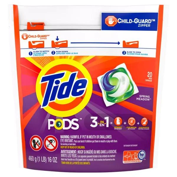 Tide PODS Laundry Detergent Pods, Spring Meadow Scent, 20-Count