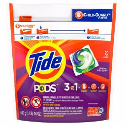 Tide PODS Laundry Detergent Pods, Spring Meadow Scent, 20-Count thumbnail 1