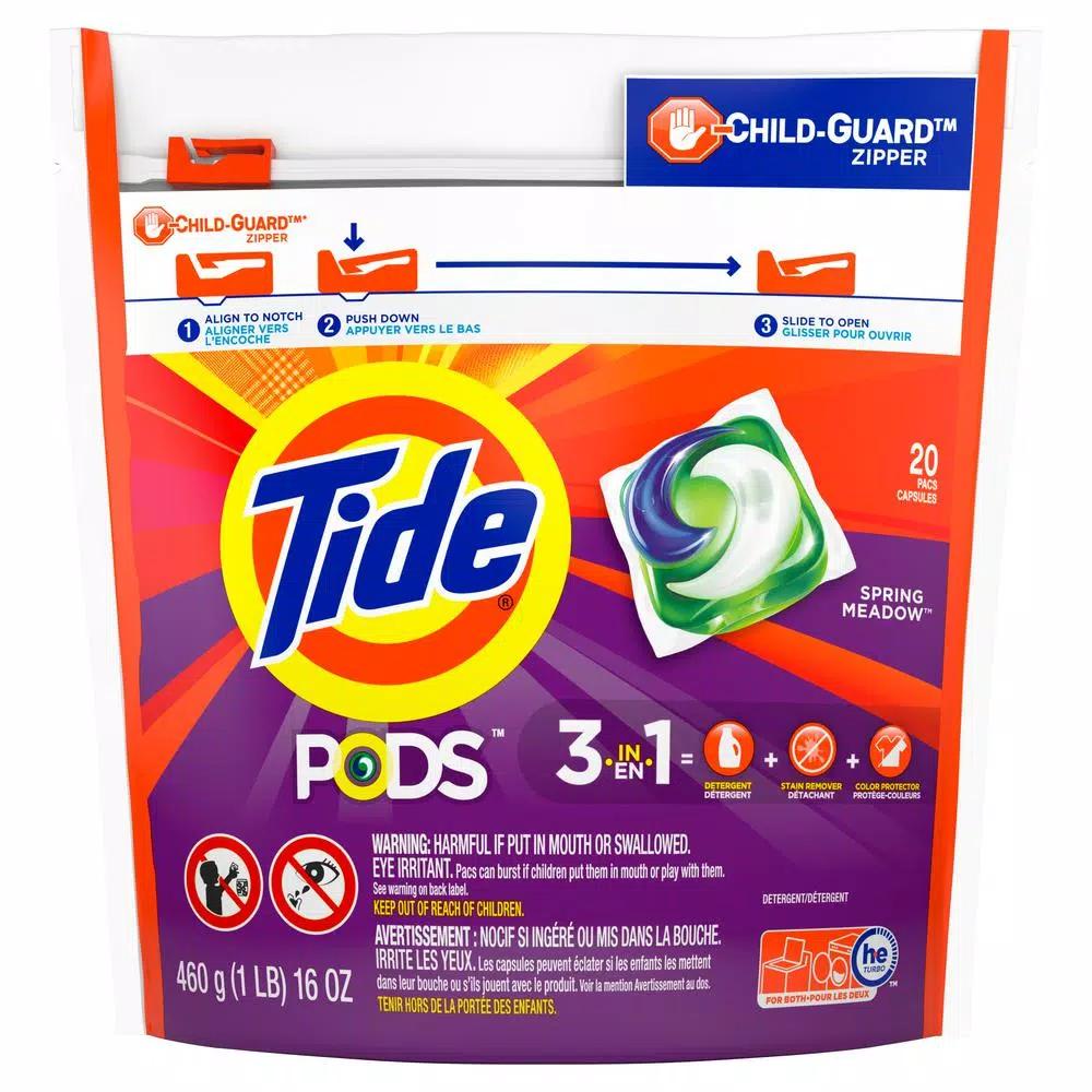 Tide PODS Laundry Detergent Pods, Spring Meadow Scent, 20-Count