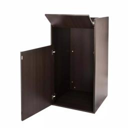 Alpine Industries 40 Gal. Black Wood Commercial Tray Top Waste Enclosure Trash Receptacle thumbnail 3