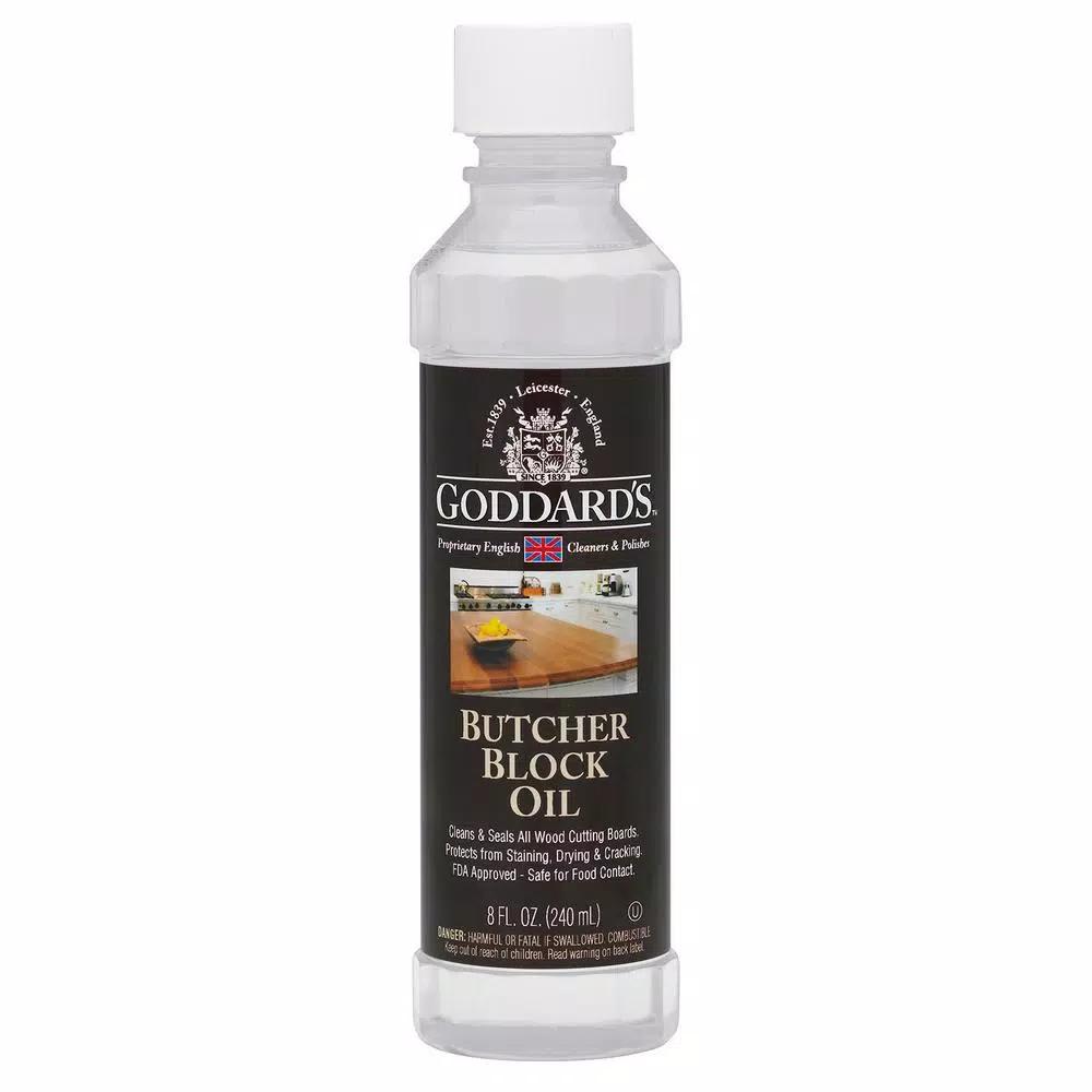 Goddard's Butcher Block Oil - 100% Pure White Mineral Oil for Wood Care