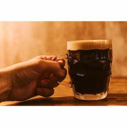 LavoHome 16 oz Clear Dimple Stein Beer Glass Mugs with Large Handle, Set of 6 thumbnail 4