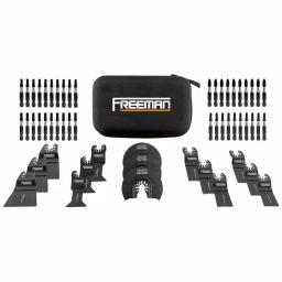 Freeman 55-Piece Impact Driver Bits and Oscillating Blades Kit with Zippered Case thumbnail 1