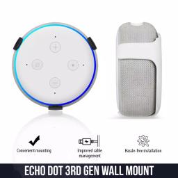 Wasserstein Wall Mount for Echo Dot (3rd Gen) Smart Speaker - White thumbnail 2