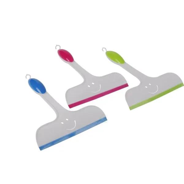 Basicwise Set of 3 Silicone Squeegees for Windows, Showers, and Mirrors