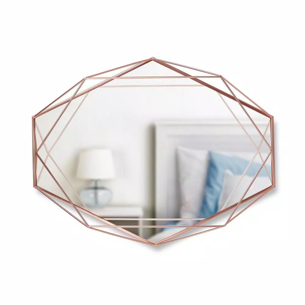 Umbra Prisma Modern Copper Wall Mirror, Metal and Glass Accent Mirror