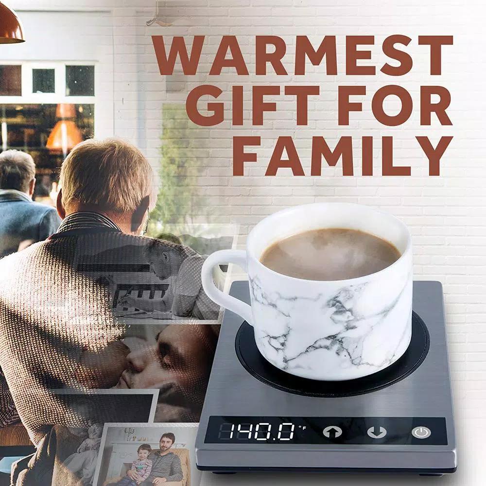 COSORI Brushed Stainless Steel Coffee Cup Warmer with LCD Display and Temperature Control