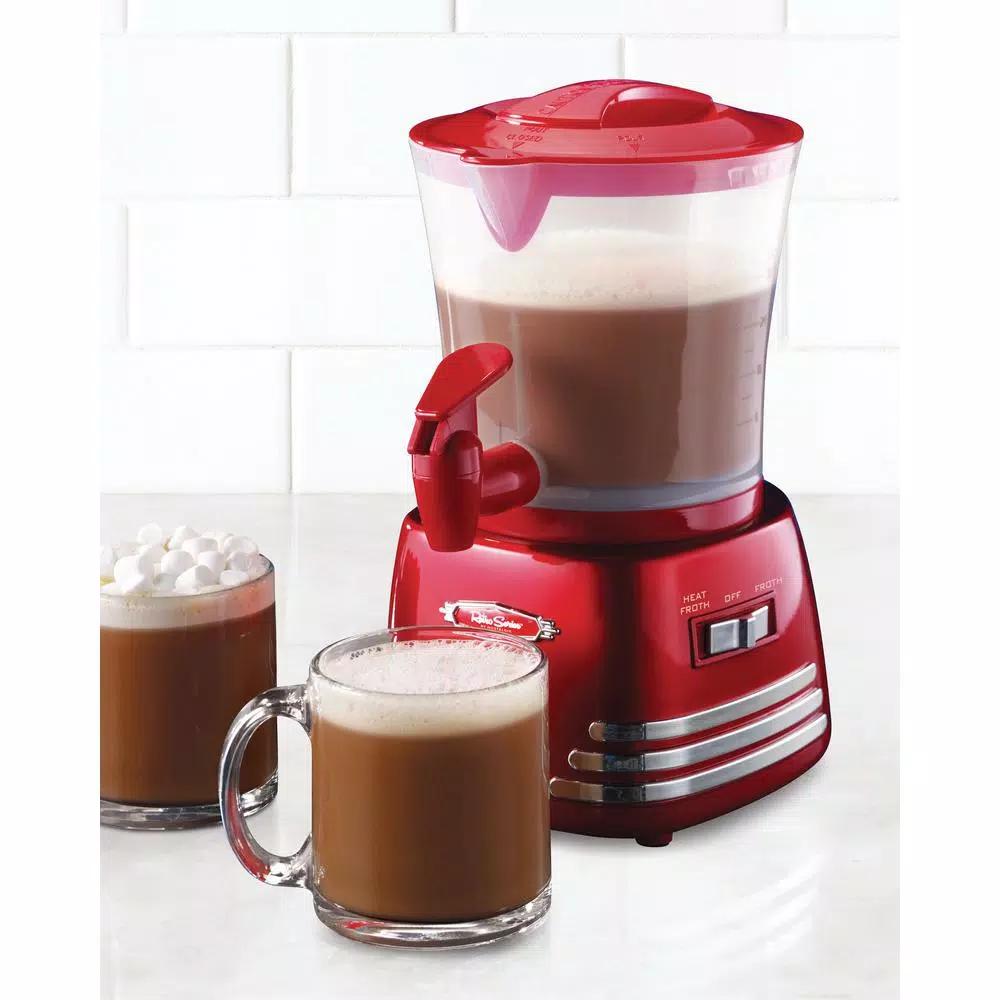 Nostalgia HCM700RETRORED Retro Series 600W Hot Chocolate Maker, Red