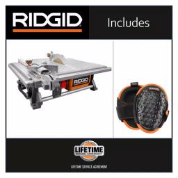 RIDGID 7 in. Corded Wet Tile Saw with 24 in. Rip Capacity and Gel-Foam Knee Pads Bundle thumbnail 2