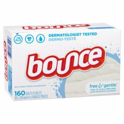 Bounce Free and Gentle Unscented Dryer Sheets, 160-Count thumbnail 2