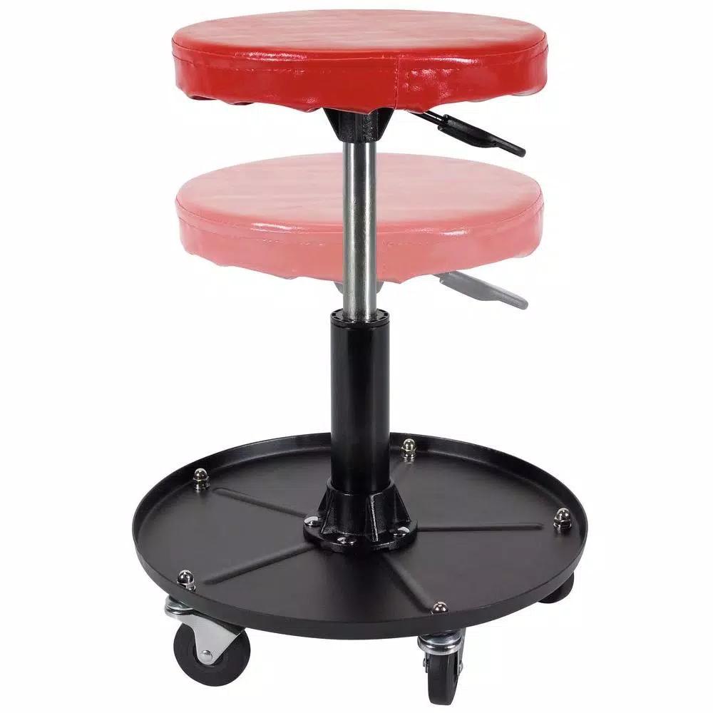 Toolstud 16 in. Mechanic's Seat with Adjustable Height and Storage Tray