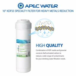 APEC Water Systems APEC FI-KDF55 10 in. KDF and GAC Water Filter Cartridge for Heavy Metals, Chlorine, and Bacteria Removal thumbnail 3