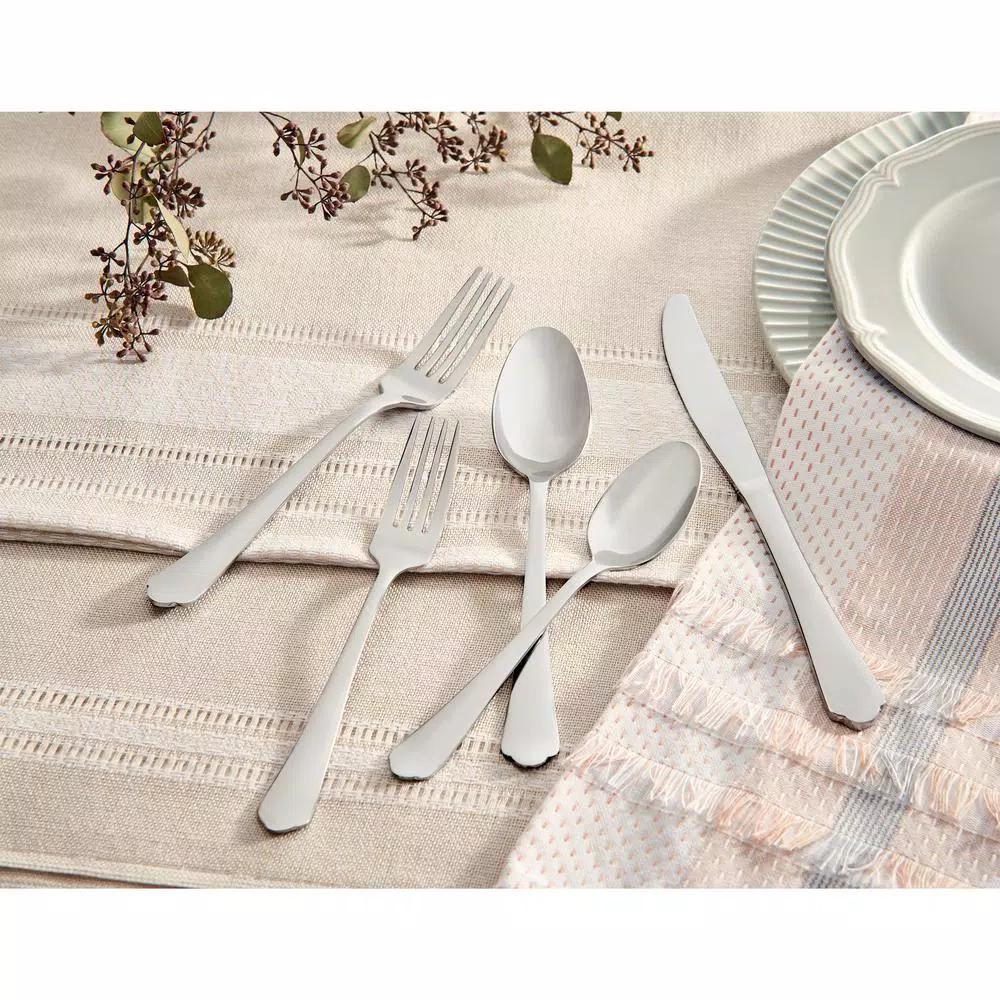 Hampton Forge Victoria 58-Piece 18/0 Stainless Steel Flatware Set, Service for 8