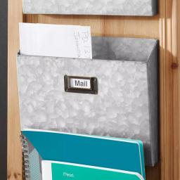 StyleWell 3-Section Wood and Metal Wall-Mount Organizer with Chalkboard thumbnail 5