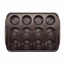 Circulon 12-Cup Nonstick Muffin and Cupcake Pan, Chocolate Brown thumbnail 2