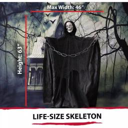 Haunted Hill Farm 5 ft. Talking Animatronic Skeleton Halloween Prop thumbnail 7