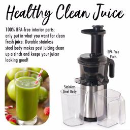 Tribest Shine Kitchen Co. SJV-107 Vertical Juicer, Stainless Steel, 200W thumbnail 4