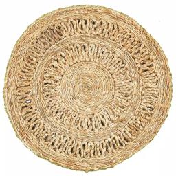 LR Resources 15 in. Natural Jute Braided Round Placemats, Set of 2 thumbnail 2