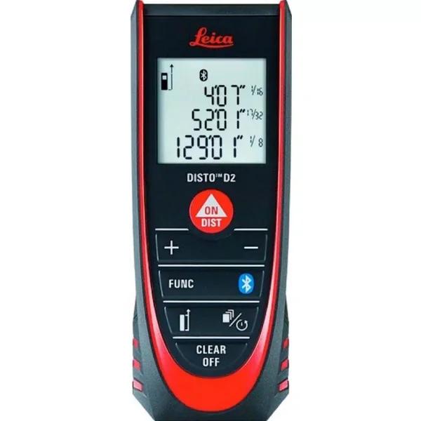 Leica DISTO D2 Laser Distance Meter, 330 ft. Range, Bluetooth Enabled