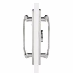 Prime-Line Satin Nickel Diecast Sliding Patio Door Handle Set with Offset Thumb Turn thumbnail 2