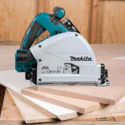 Makita 18V X2 LXT (36V) 6-1/2 in. Brushless Plunge Circular Saw Kit with Guide Rail and Impact Driver thumbnail 6