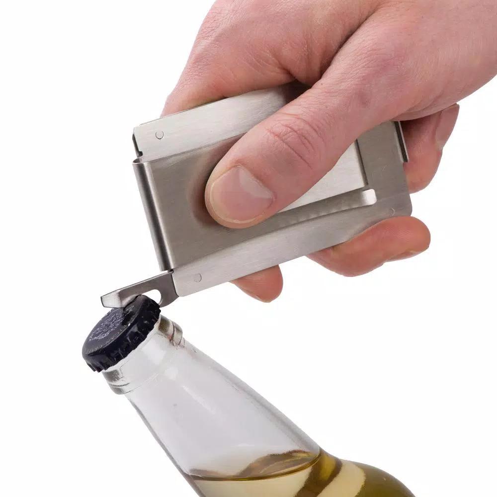 Nite Ize 6-in-1 Stainless Steel Financial Tool Money Clip and Wallet Multi-Tool