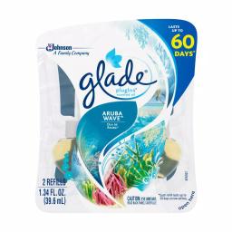 Glade PlugIns Scented Oil Air Freshener Refill, Aruba Wave, 1.34 oz. (2-Pack) thumbnail 1