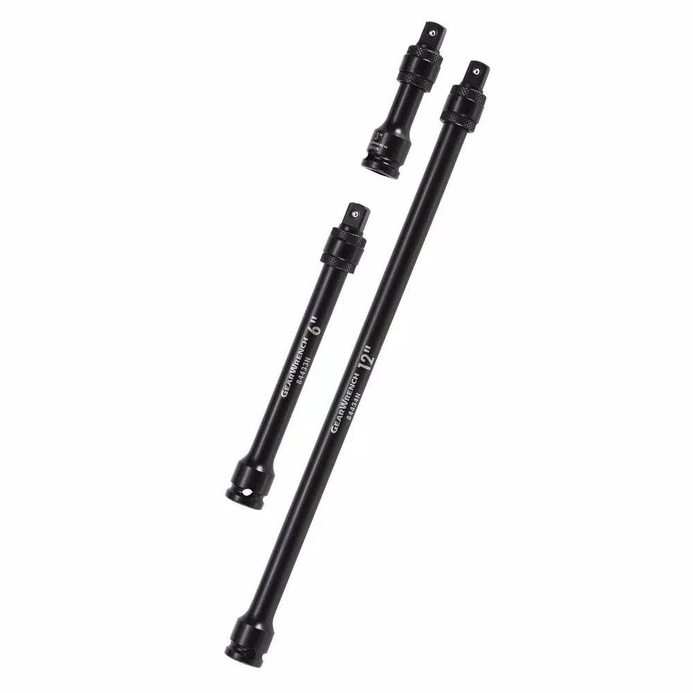 GEARWRENCH 3-Piece 3/8 in. Drive Impact Locking Extension Set (3 in., 6 in., 12 in.)