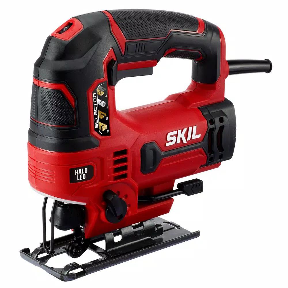 SKIL 6 Amp Corded Electric Orbital Jigsaw with Halo Light and Tool-Free Blade Change