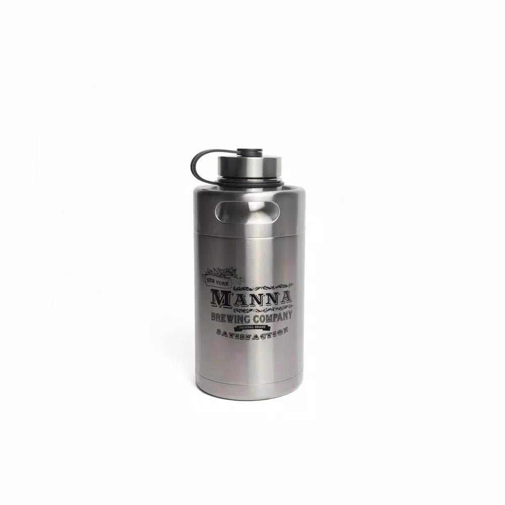 Manna 64 oz. Double Wall Vacuum-Sealed Stainless Steel Keg Growler