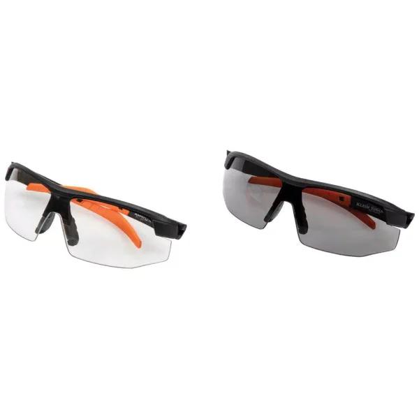 Klein Tools Safety Glasses Combo Pack - Anti-Fog, Scratch Resistant, UV Protection (Clear & Gray Lenses)