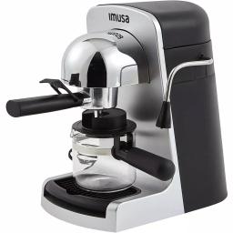 IMUSA 4-Cup Espresso and Cappuccino Maker with Milk Frother, 800W, Grey thumbnail 2