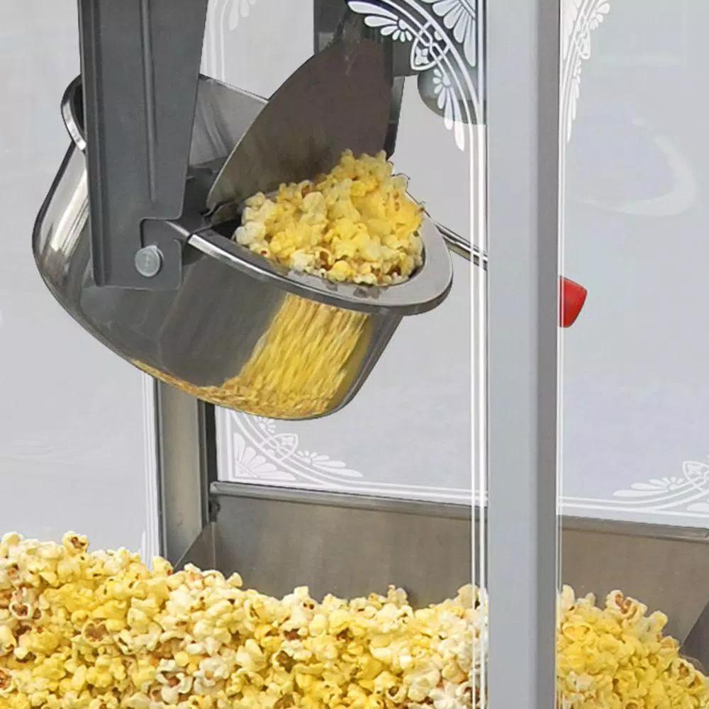 Funtime Palace 16 oz. Stainless Steel Hot Oil Popcorn Popper Machine with Tempered Glass