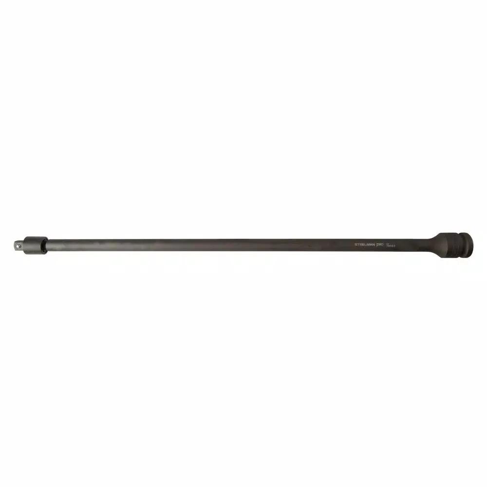 STEELMAN PRO 18 in. 1/2 in. Drive to 3/8 in. Pinless Swivel Impact Extension Bar