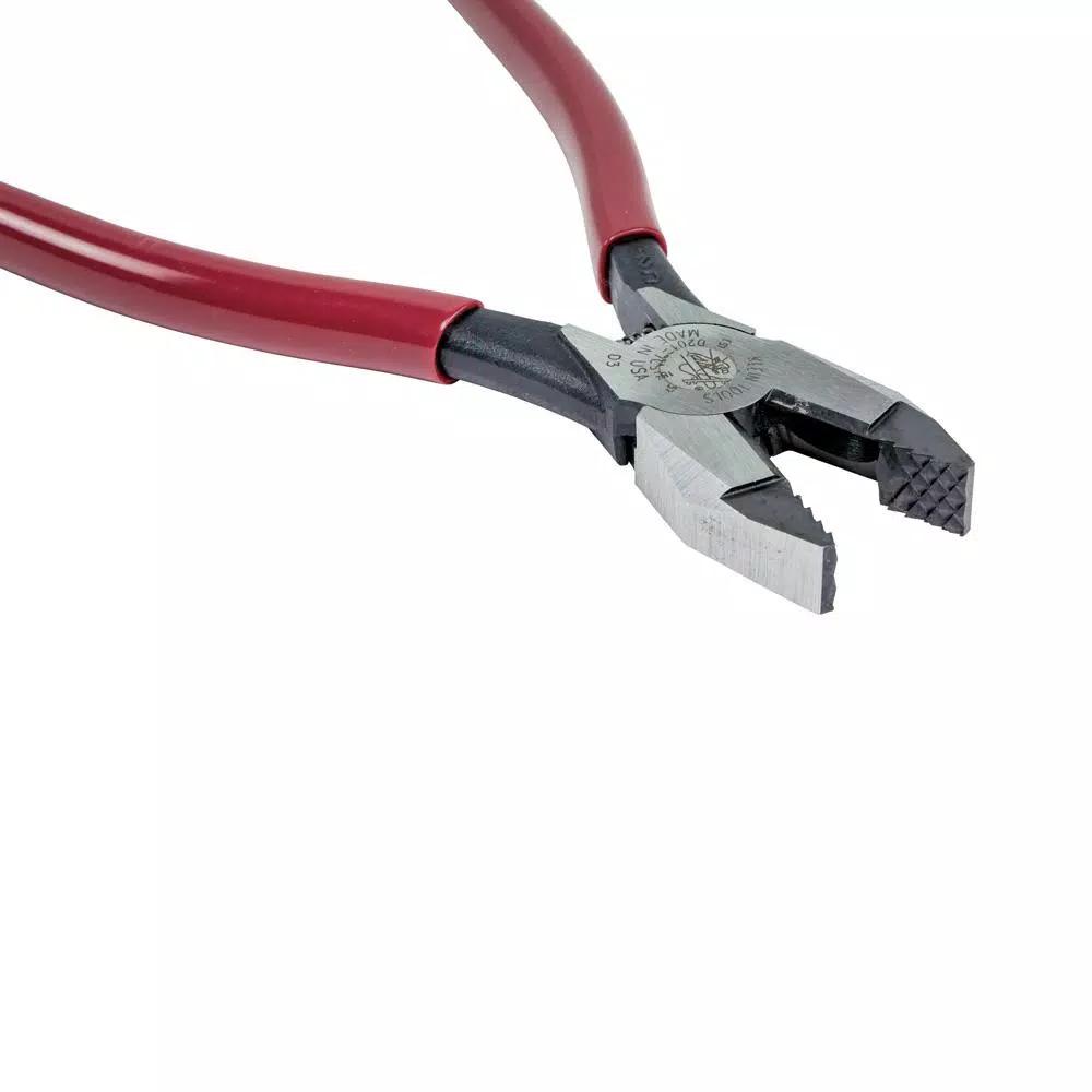 Klein Tools 9 in. Aggressive Knurl Ironworker's Pliers for Rebar Tie Wire
