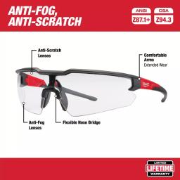 Milwaukee Safety Glasses with Clear and Tinted Lenses, 2-Pack thumbnail 2
