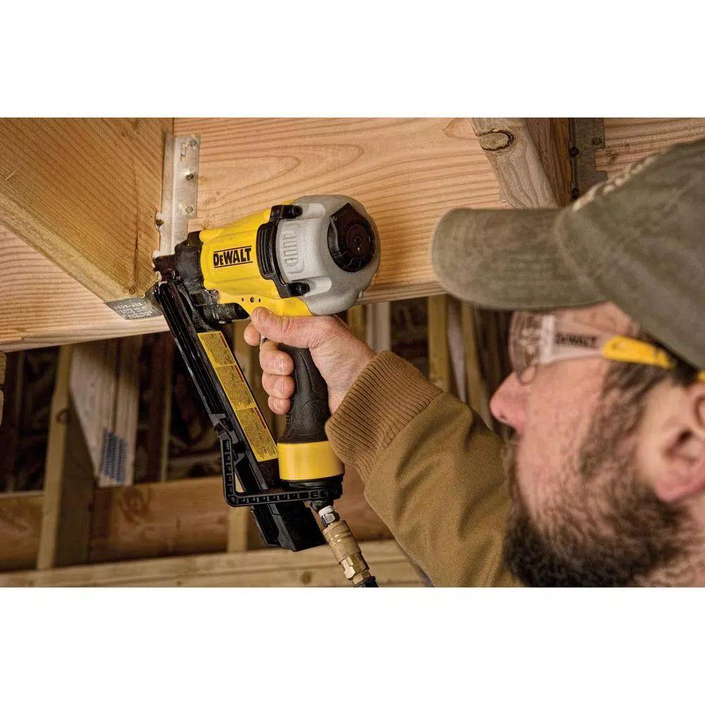 DEWALT 35-Degree Pneumatic Metal Connector Nailer, Compact Air Nailer for Tight Spaces