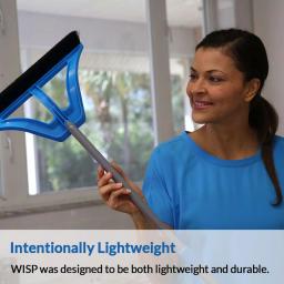 WISP 3-Piece Broom and Dustpan Set with Telescoping Handle and Bristle Seal Technology - Blue thumbnail 10