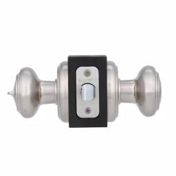Baldwin Prestige Alcott Satin Nickel Privacy Door Knob (4-Pack) thumbnail 3