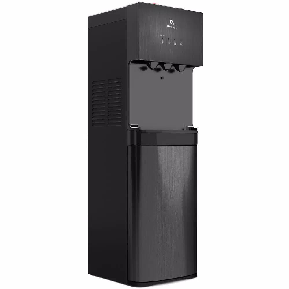 Avalon Self-Cleaning Bottom Loading Water Cooler - Black Stainless Steel, 3 Temperatures