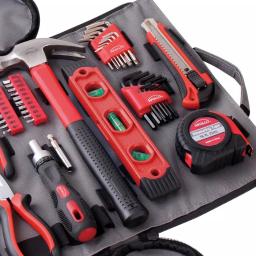 Apollo Tools 91-Piece Household Tool Kit with Roll-Up Zippered Carrying Bag thumbnail 4